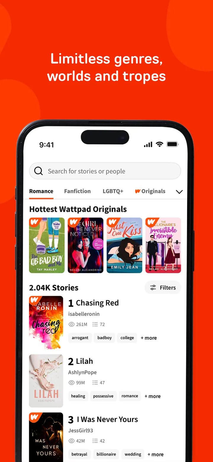 Wattpad App Store screenshot 2